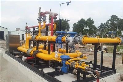 Natural Gas Pressure Regulation thiab Metering Skid